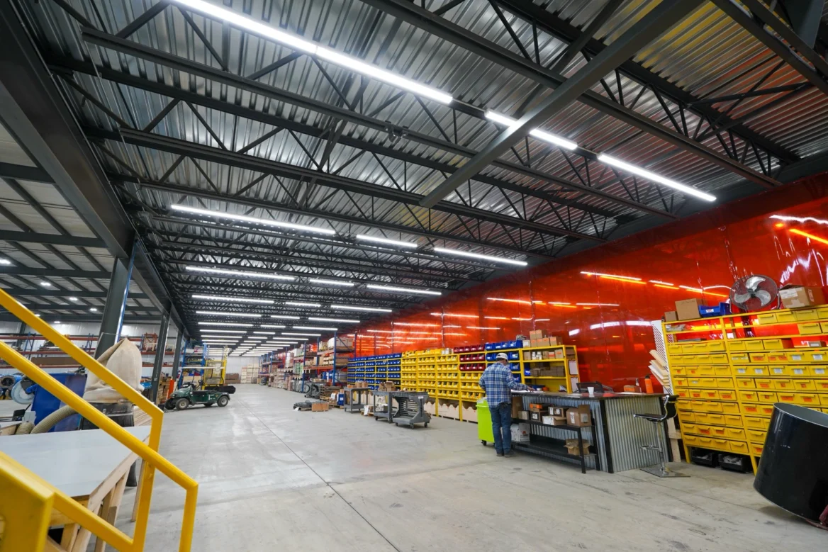 Shelving that PWI built