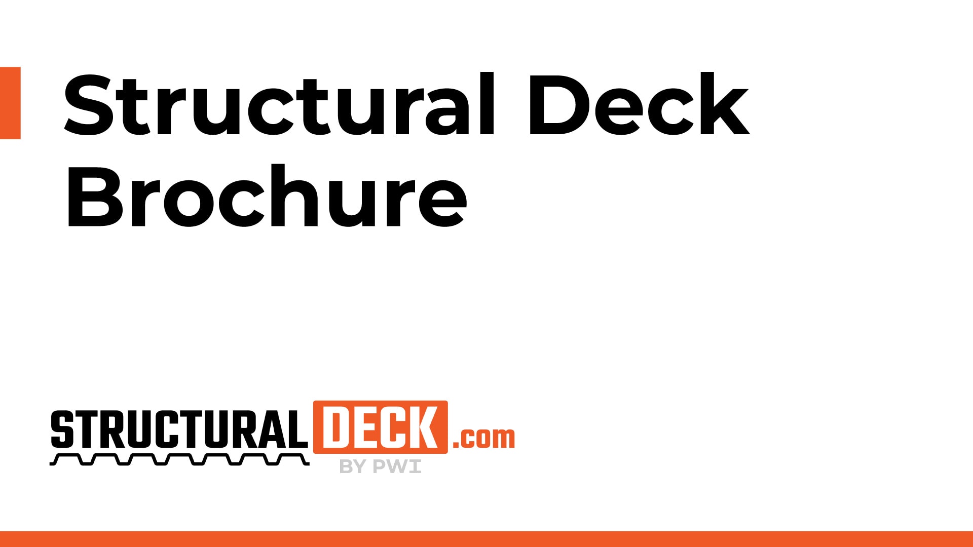 Structural Deck Brochure Cover